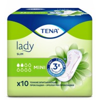 Тонкі урологічні прокладки Tena Lady Slim Mini, 2 краплі, 10 шт.
